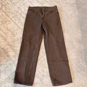 H&M Men's Brown Relaxed Straight Jeans